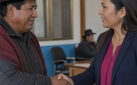 Apretón de manos entre la sede y un aliado en Oruro