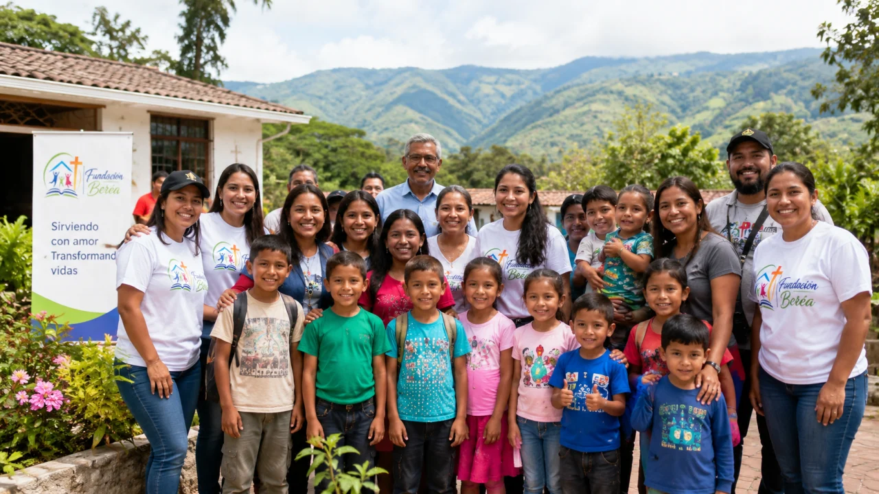 Comunidad de Fundación Beréa sonriendo juntas
