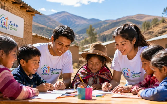Tres mesas en Zona Sud: trece cuadernos y nadie se quedó sin tía — Fundación Beréa, Oruro