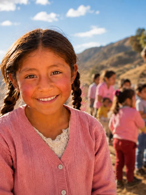 Niña de Oruro que espera padrino en Fundación Beréa