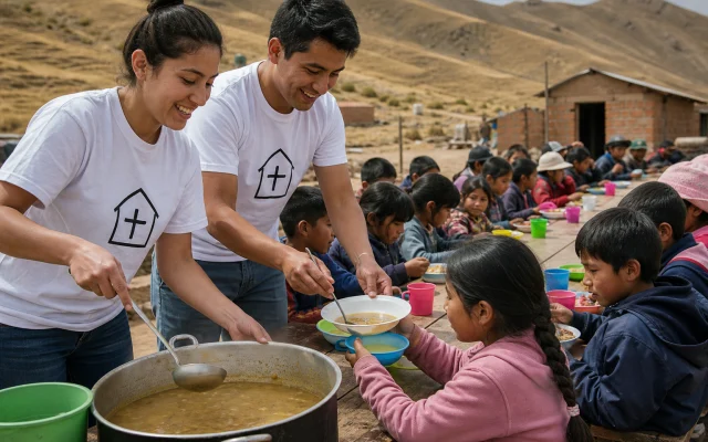 Doce platos, un api y nadie comió de pie en Challacollo — Fundación Beréa, Oruro